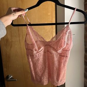 VS pink lace tank